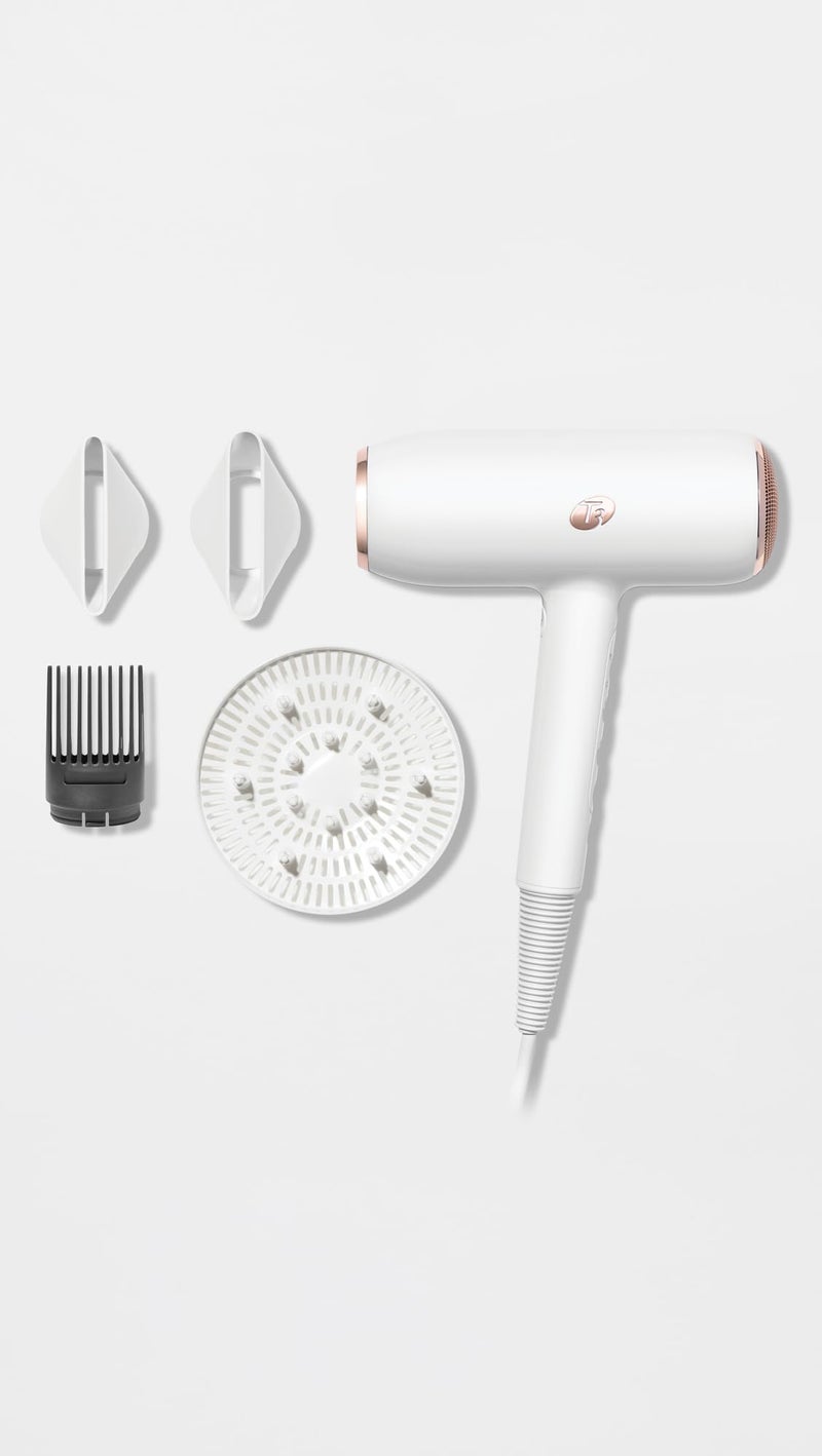 T3 Featherweight StyleMax Professional Ionic Hair Dryer with Custom Heat Automation & 4 Attachments, Fast Drying, Lightweight with 5 Heat & 3 Speed Settings, 2 Concentrators, Diffuser & Smoothing Comb - Image 2