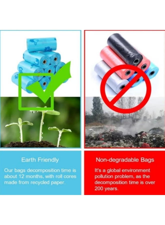 SHENGHUI 16 volumes 240 items  Disposable Diaper Bag Refills with A Trash Bag Dispenser, Safe and Odour Control Biodegradable Baby Nappy Sacks for Collecting Nappies and Garbage - Image 3