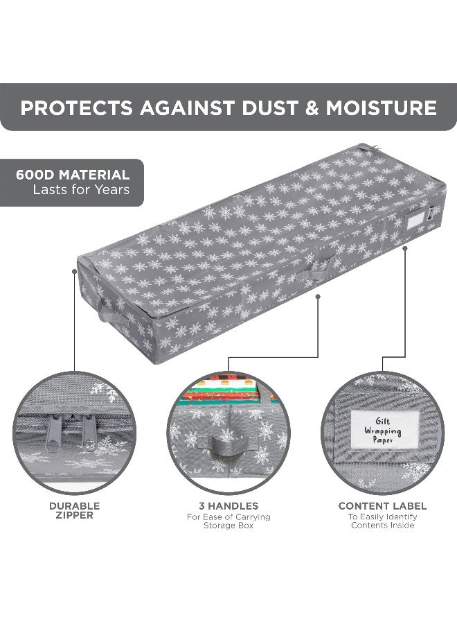 HOLDN’ STORAGE Wrapping Paper Storage Container - Fits up to 27 Rolls 1 3/8” Diam. - Underbed Gift Wrap Organizer Bags, Wrapping Paper Rolls, Ribbon, and Bows - Under Bed- Durable Material 600D - Up to 40" Rolls - Image 5