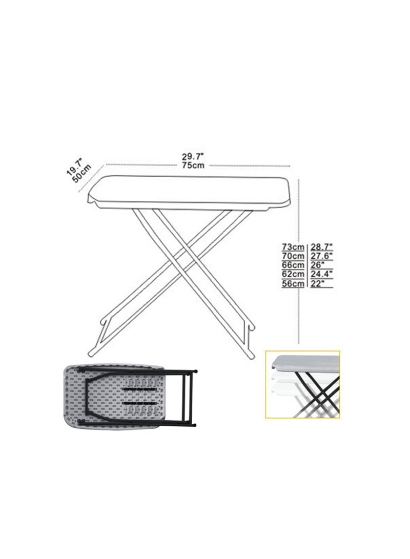 SunBoat Commerce Adjustable Folding Table 5 Heights HDPE Granite Series - Image 4