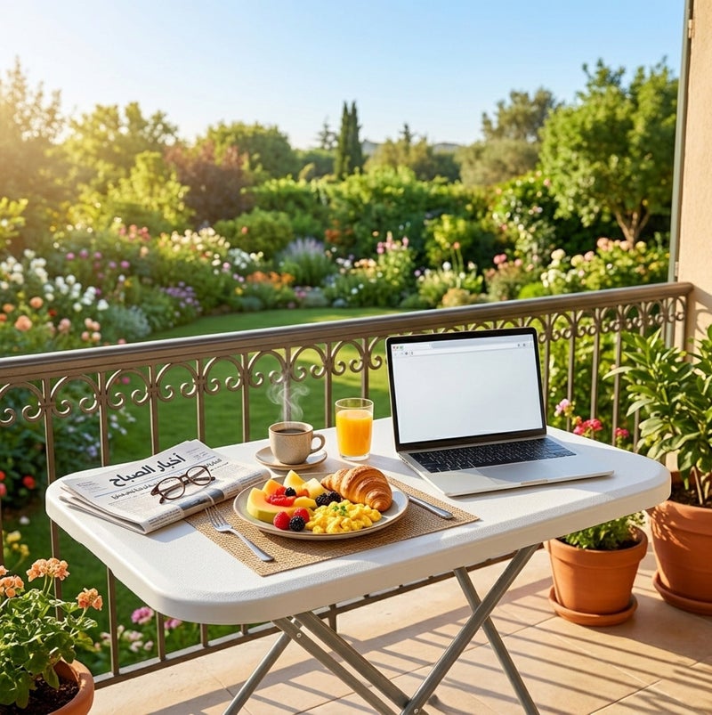 SunBoat Commerce 75 cm Multi-Purpose Folding Table with 5 Adjustable Height Levels — Ultimate Versatility, Premium Quality, and Heavy-Duty Performance - Image 5