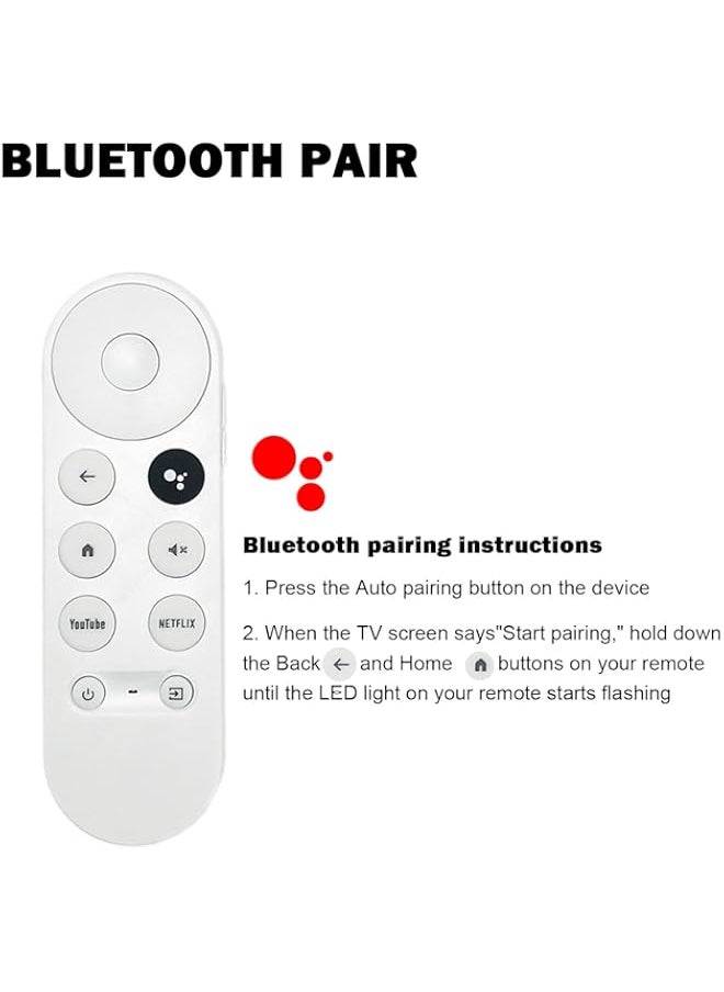 SZAIENXIL G9N9N Replacement Voice Remote Control Compatible with Google Chromecast 4K Snow Streaming Media Player TV GA01919-US (Only Remote)