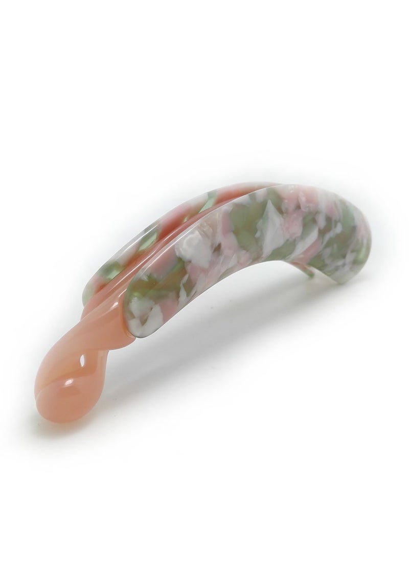 Meilliwish Noble Leopard Banana Hair Clip 1 PCSH09DarkPink 