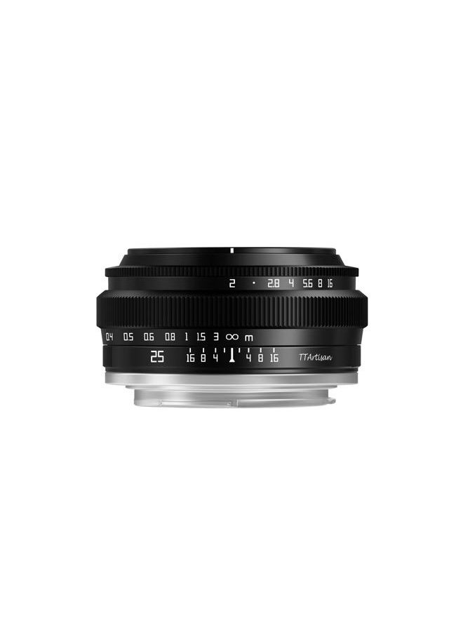 TTArtisan TTArtisan 25mm F2 Wide-Angle APS-C Camera Lens Large Aperture Manual Fixed Camera Lens Compatible with Fuji X-Mount Cameras X-A2 X-A2 X-A3 X-A5 X-A7 X-H1 XT1 X-T2 X-T3 X-T20 X-T30 X-T100 X-T200 X-PRO1  - Image 1