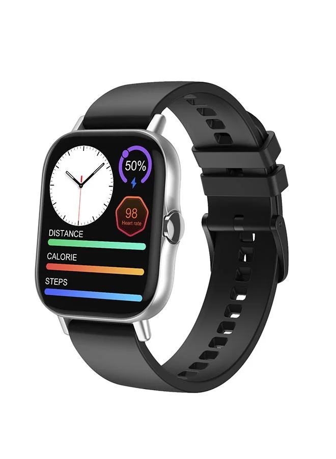 Slazenger Slazenger Unisex Electronic Movement Watch, Smart Display and Silicone Strap - SL.7.6417.5.02, Black