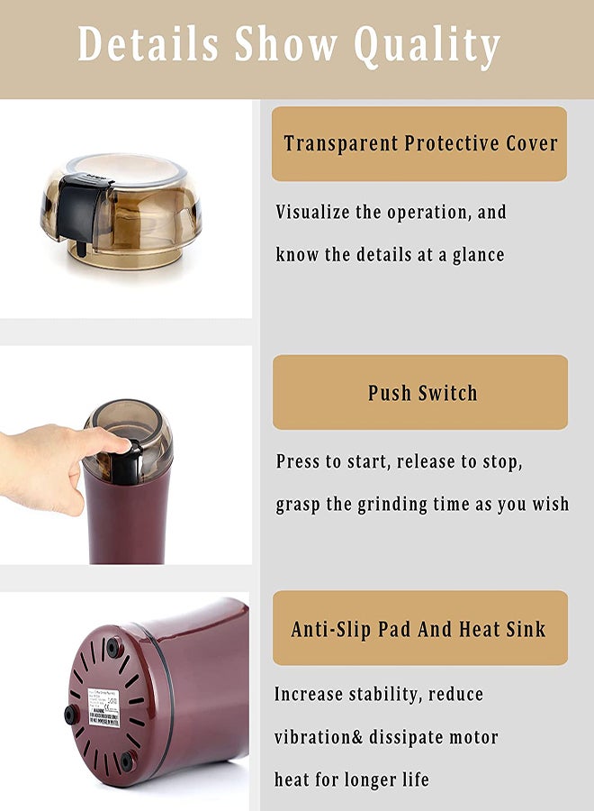 Excefore Electric Pill Crusher Grinder for Small or Large Pills Pill Crusher Pulverizer Grinder for Feeding Tube Infants Elders or Pets Household Seasoning Grain Coffee Powder Mini Grinder - Image 2