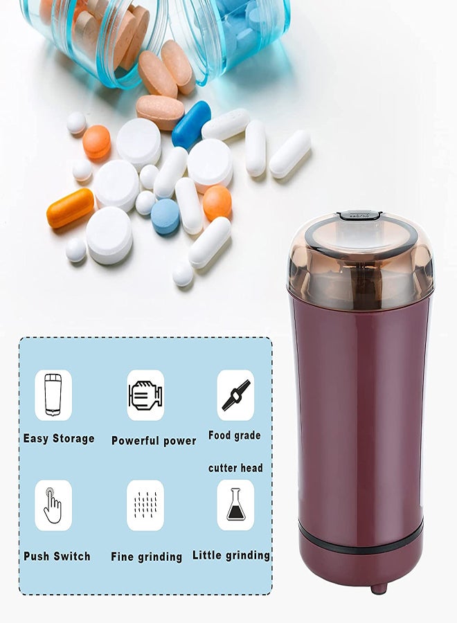 Excefore Electric Pill Crusher Grinder for Small or Large Pills Pill Crusher Pulverizer Grinder for Feeding Tube Infants Elders or Pets Household Seasoning Grain Coffee Powder Mini Grinder - Image 4