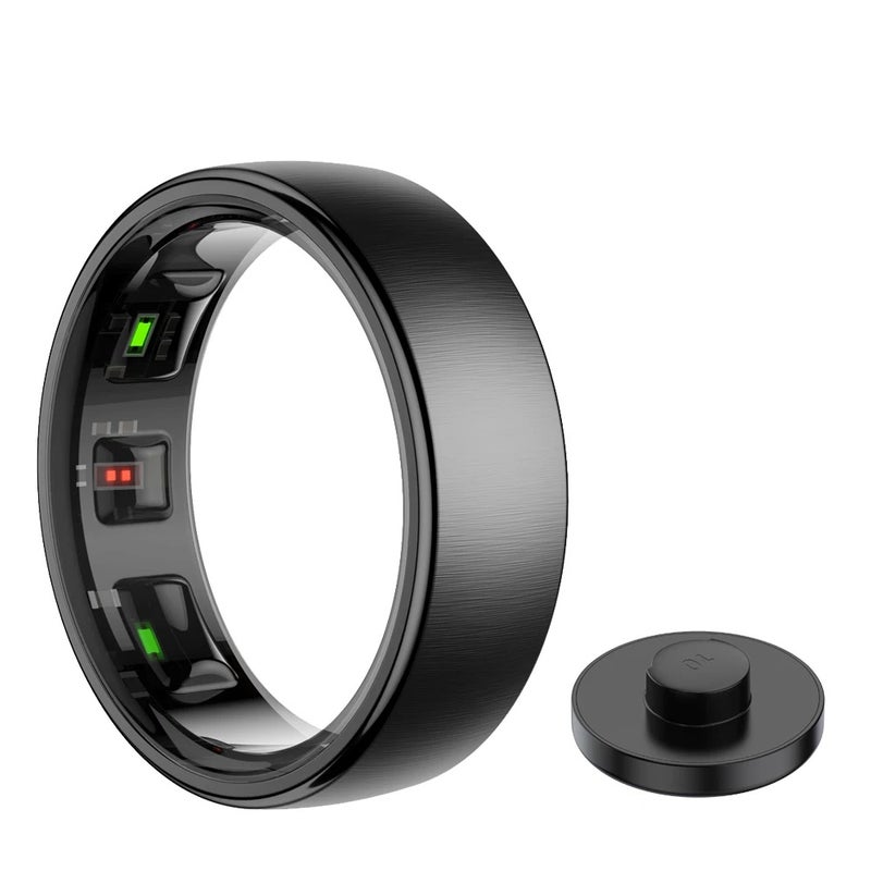 MISIRUN Smart Ring R10 Gesture Control Heart Rate Body Temperature Blood Oxygen Sleep Monitor 5ATM Waterproof Multi Sport Smart Ring, Black 2372248 - Image 1