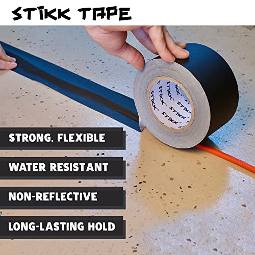 STIKK Gaffer Tape - Black Gaff Tape - 4 inch x 60 Yards - Pro Gaff Tape for Staging Work - Grafting Tape for Filming, Photography, Radio - Effective Heavy-Duty Water Resistant - Image 5