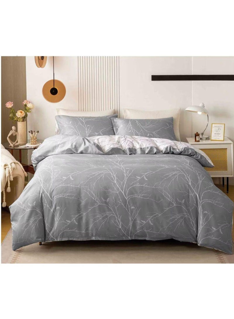 Luxury King 6-Piece Bedding Set –  simple Design, 220x240cm Duvet Cover with Fitted Sheet & 4 Pillowcases