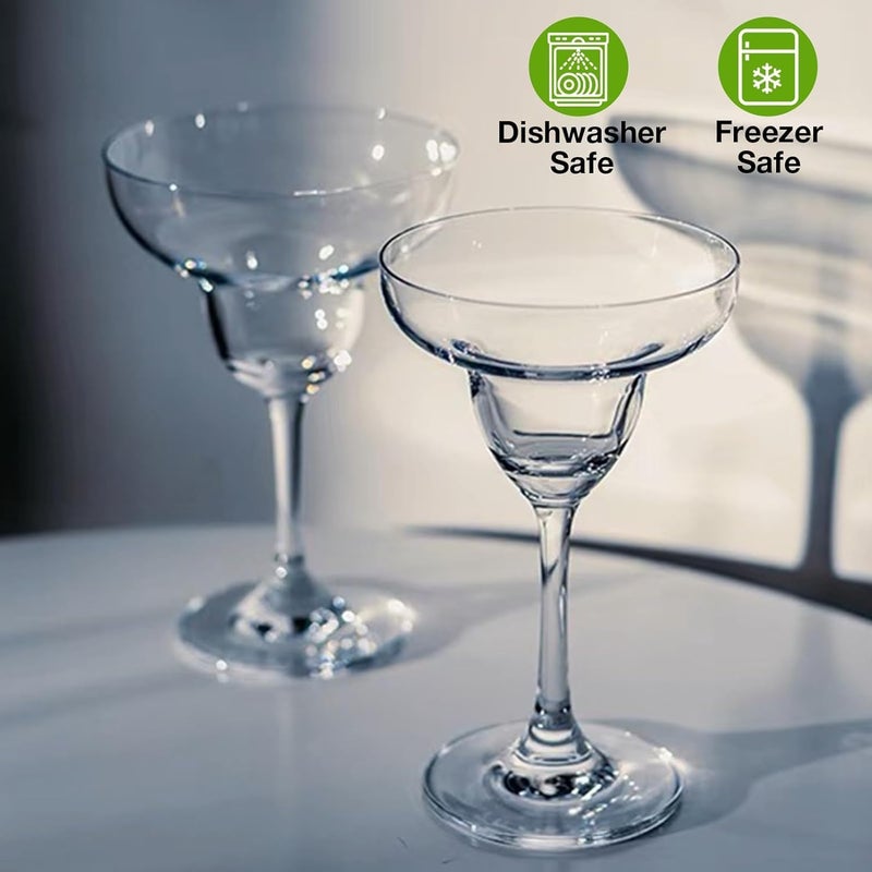 ROSEFINCH ROSEFINCH Margarita Glass Wine Glass 190 ML Set of 6 for Cocktails Water Wine Juice Dessert and Everyday Use Crystal Clear Classic Martini Glasses Cocktail Wine Drinking Clear  - Image 2