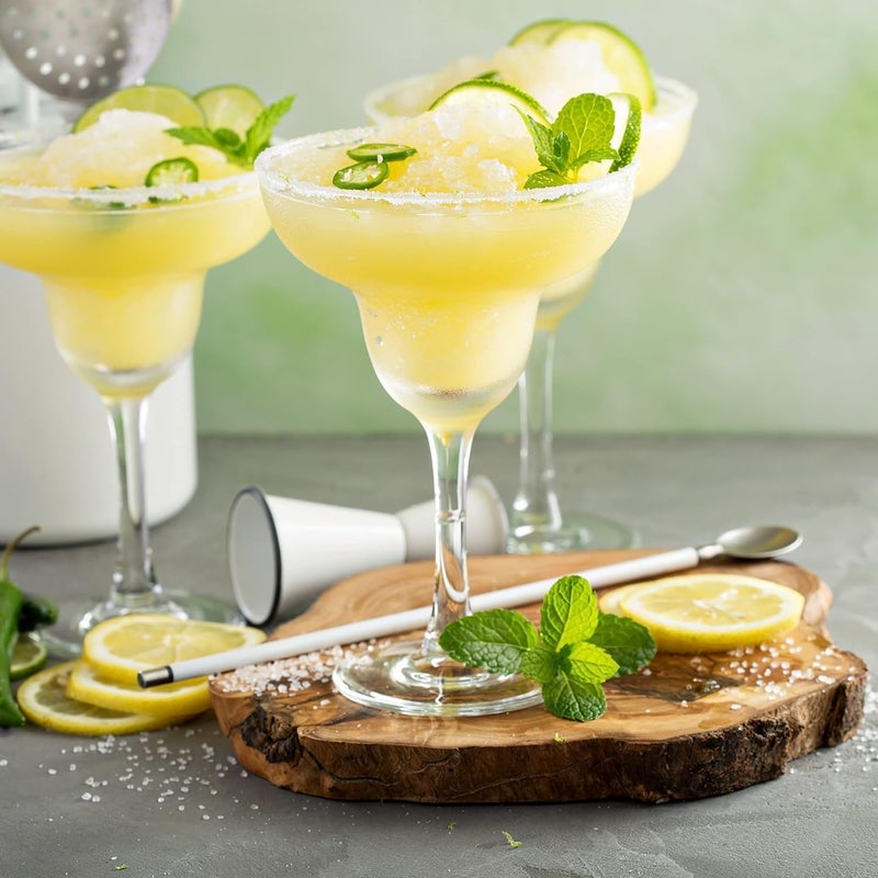 ROSEFINCH ROSEFINCH Margarita Glass Wine Glass 190 ML Set of 6 for Cocktails Water Wine Juice Dessert and Everyday Use Crystal Clear Classic Martini Glasses Cocktail Wine Drinking Clear  - Image 3