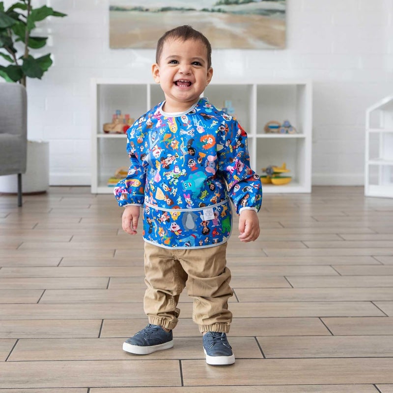 Bumkins Disney Sleeved Bib for Girl or Boy Baby and Toddler for 624 Mos Essential Must Have for Eating Feeding Baby Led Weaning Supplies Long Sleeve Mess Saving 100 Magical Celebration - Image 4