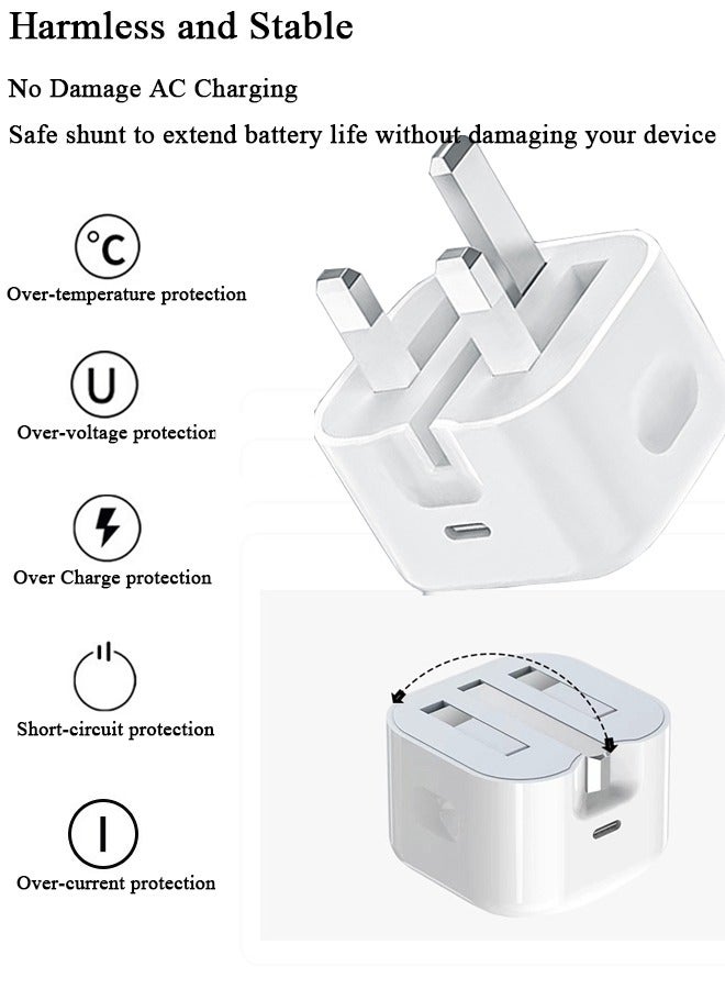 Manningwang 40W Fast Charger USB C Wall Fast Charger with 1M Type C to C Charging Cord Compatible with IPhone 16/15/Pro Max/Pro/Plus and all Type C Mobile - Image 2