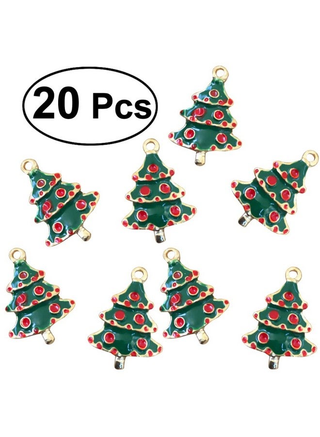 ULTNICE ULTNICE 20pcs Christmas Tree Ornaments Xmas Tree Pendants for Crafting Jewelry Making - Image 3