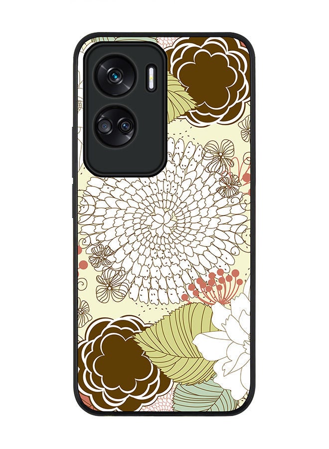 Stylizedd Rugged Black edge case for Honor 90 Lite  5G  Honor X50i 5G, Slim fit Soft Case Flexible Rubber Edges Anti Drop TPU Gel Thin Cover -  Blooming Flower - Image 1