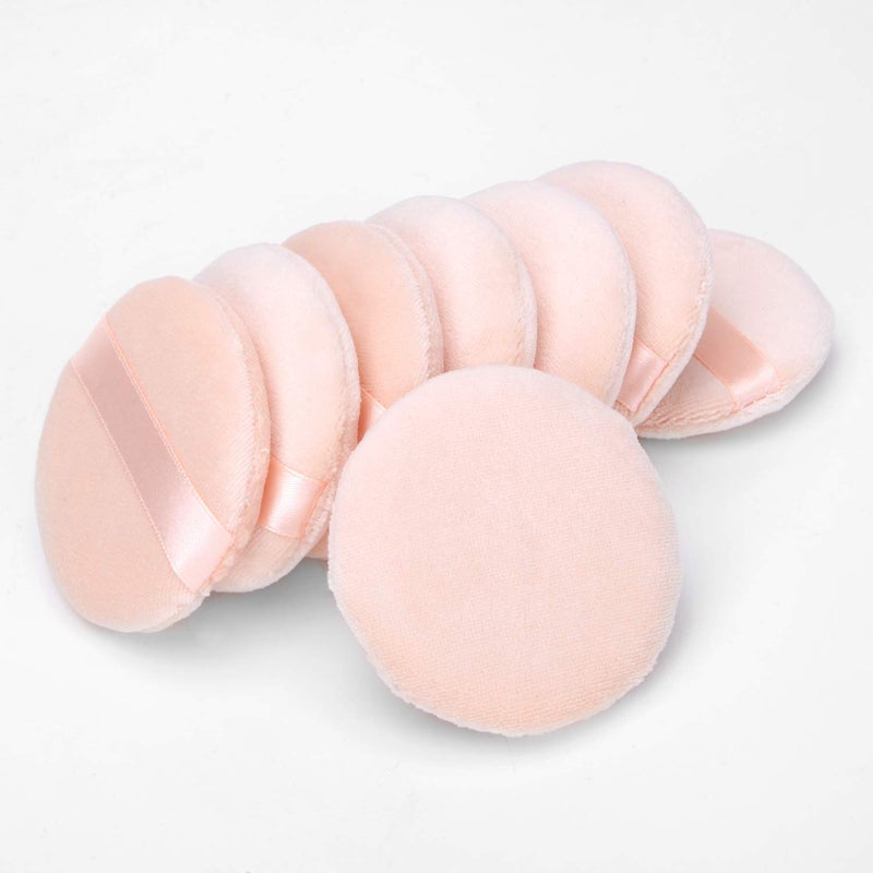 Senkary 8 Pieces Face Powder Puffs Soft Cotton Makeup Powder Pads for Loose, Setting, Pressed and Body Powder (2.36 Inch) - Image 5