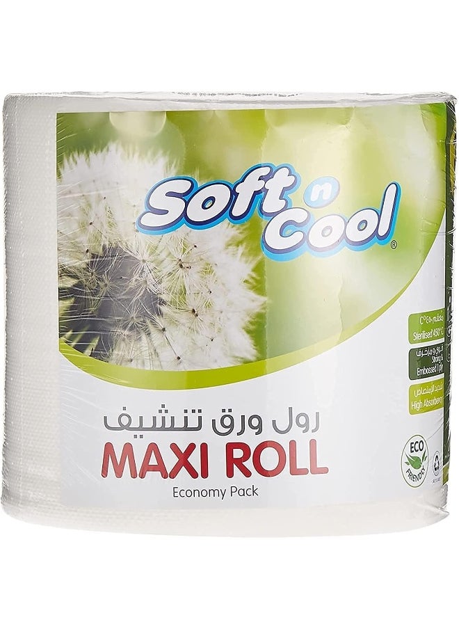 Soft n Cool Soft N Cool Eco-Friendly High Absorbency Kitchen Maxi Roll Tissue, 1Ply x 300meter  - Image 1