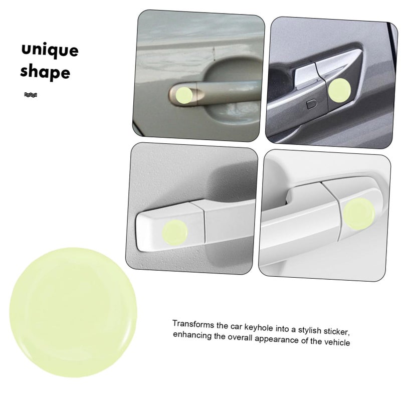 Multi Color Car Door Lock Keyhole Cover Protector Sticker 4PCS Set Vehicle Safety Exterior Decal - Image 4