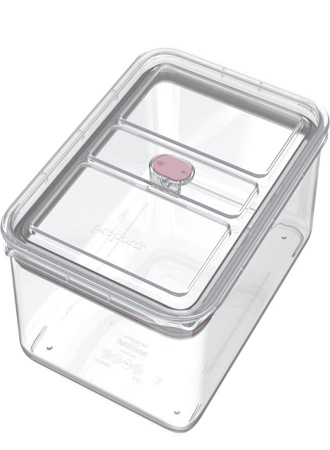 Prepara Latchlok Click 14.5 Cup Food Storage Container, Rose - Image 1