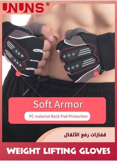 UNUNS Weight Lifting Gloves,Workout Gloves For Men And Women,Cycling Gloves With Wrist Straps,Breathable Half Finger Exercise Gloves For Gym/Weight Training/Pull Up Home Work Out  - Image 4