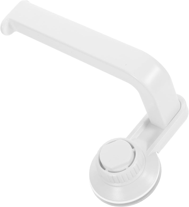 Suction Cup Toilet Paper Holder and Towel Suction Holder Wall-Mounted White Plastic No Drilling Bathroom for Kitchen and Toilet - Image 1