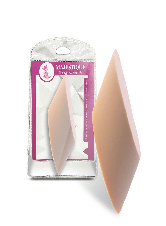 Majestique Angular Makeup Sponge, Beauty Face Primer Compact Powder Puff, Blender Sponge Replacement for Cosmetic Flawless Foundation, Sensitive and All Skin Types - Image 1
