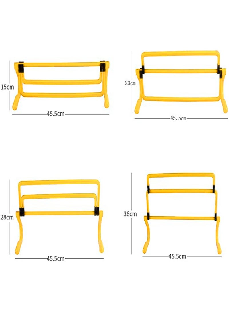 Aikanbo 5 Piece Training Hurdle Set，Speed Hurdles Football Obstacle Agility Training Hurdles，With 1 Hurdle Strap，Multiple Size Adjustments，Suitable For Exercise，Field Training，Obstacle Race （Yellow） - Image 5
