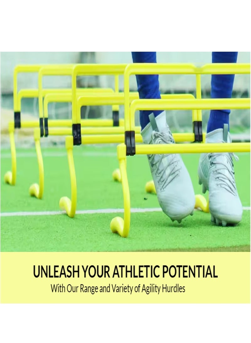 Aikanbo 5 Piece Training Hurdle Set，Speed Hurdles Football Obstacle Agility Training Hurdles，With 1 Hurdle Strap，Multiple Size Adjustments，Suitable For Exercise，Field Training，Obstacle Race （Yellow） - Image 3