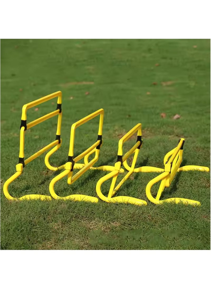 Aikanbo 5 Piece Training Hurdle Set，Speed Hurdles Football Obstacle Agility Training Hurdles，With 1 Hurdle Strap，Multiple Size Adjustments，Suitable For Exercise，Field Training，Obstacle Race （Yellow） - Image 4
