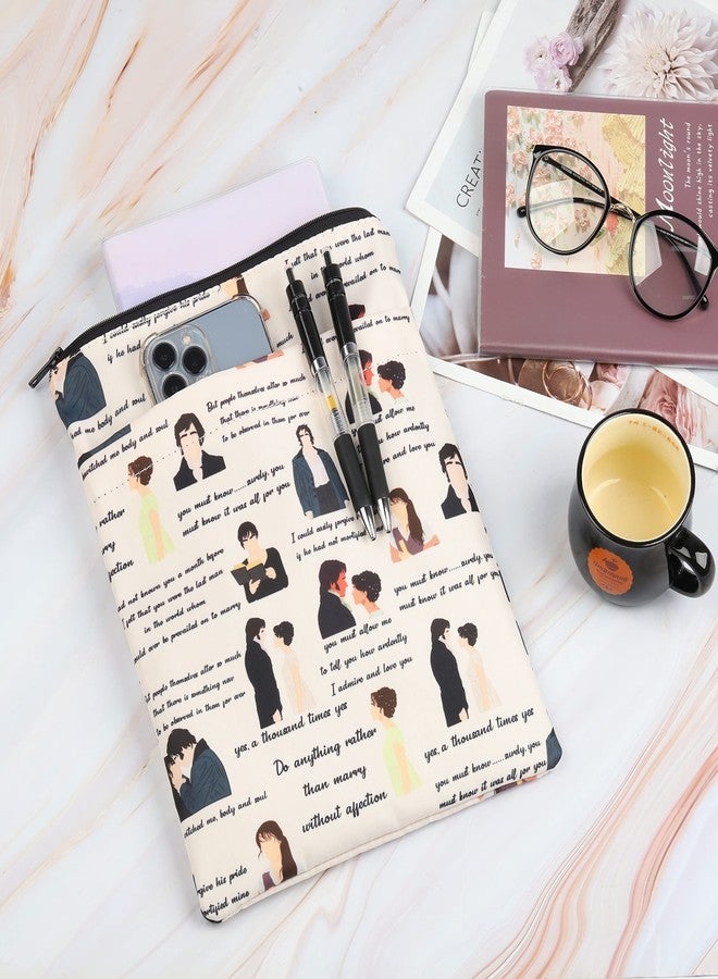 XYANFA Bookish Quote Inspired Book Cover Book Protector Pouch Bag Book Present Bookworm Gift Literature Gift(Do Anything Rather) - Image 3