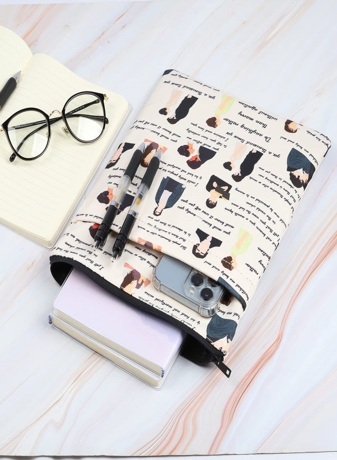 XYANFA Bookish Quote Inspired Book Cover Book Protector Pouch Bag Book Present Bookworm Gift Literature Gift(Do Anything Rather) - Image 4