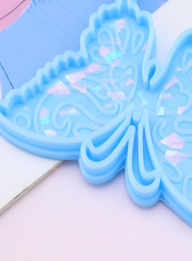 Micro Traders 3Pcs Holographic Butterfly Moulds Holographic Resin Moulds Epoxy Resin Casting Mould Accessories for DIY Making Pendants Jewelry Crafts Blue - Image 5