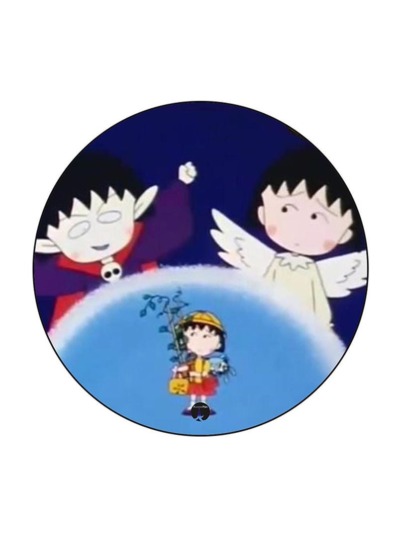 RKN Anime Chibi Maruko Chan Printed Mouse Pad Round  Multicolour