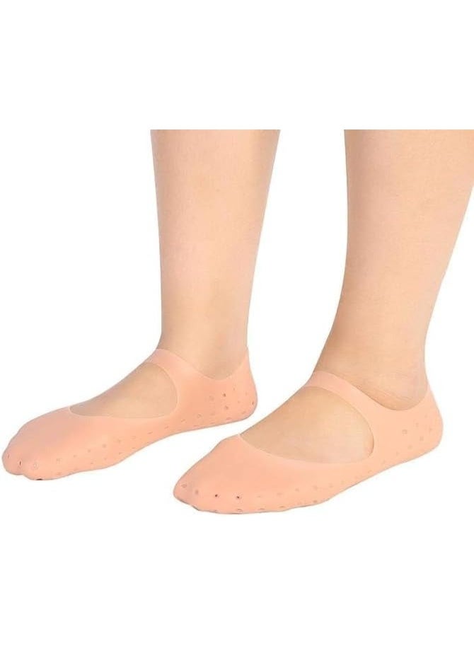 جوارب من السيليكون للقدم العناية بالقدم والجوارب وتخفيف آلام الكعب والعظام وتنعيم الجلد - Image 1