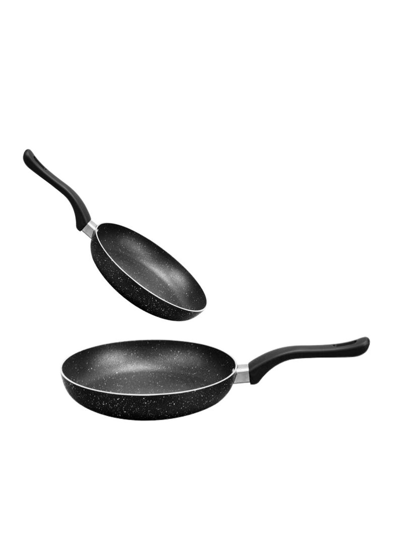 SONEX - Sonex Non Stick Classic Frying Pan in Black, Dia 30, Capacity 3.1 Ltr,Depth 5 cm, Never Stick Granite Coating With Heat Resistant Handle,Ideal For Quick Frying And Sauteing,PFOA Free Healthy Cooking - Image 1