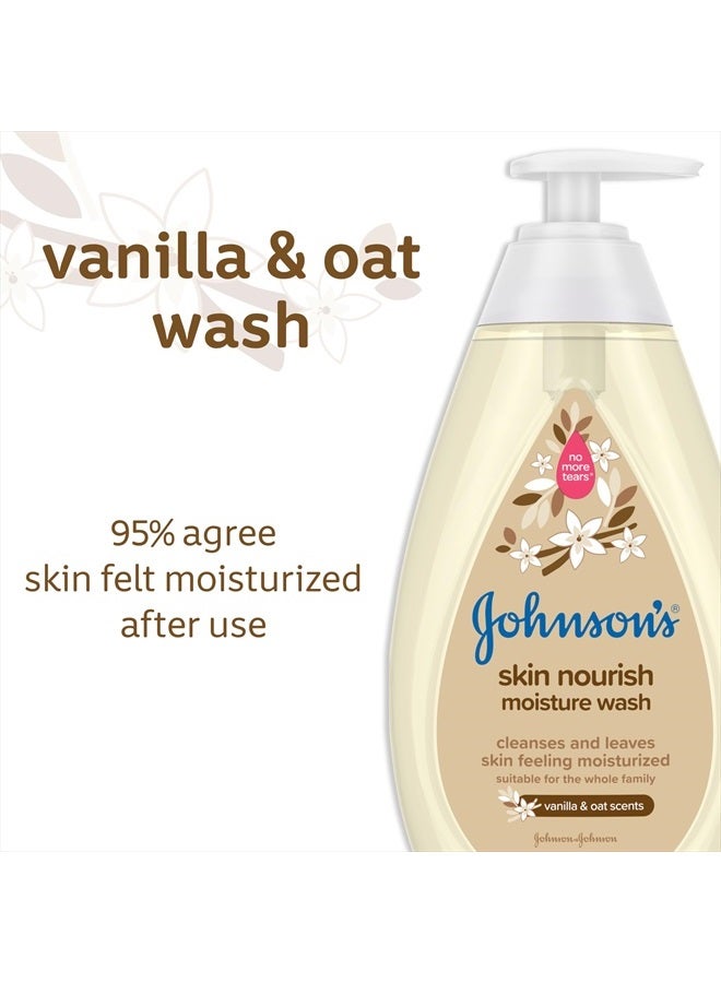 Skin Nourishing Moisture Baby Body Wash With Vanilla & Oat Scents, Hypoallergenic & Tear Free Baby Bath Wash, Paraben-, Dye-, Sulfate & Phthalate-Free, 20.3 fl. oz