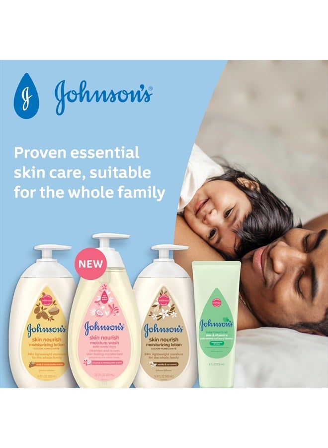 Skin Nourishing Moisture Baby Body Wash With Vanilla & Oat Scents, Hypoallergenic & Tear Free Baby Bath Wash, Paraben-, Dye-, Sulfate & Phthalate-Free, 20.3 fl. oz