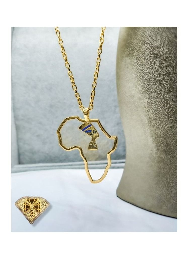 3Diamonds - Pharaonic chain For Women Gold Plated - Image 1