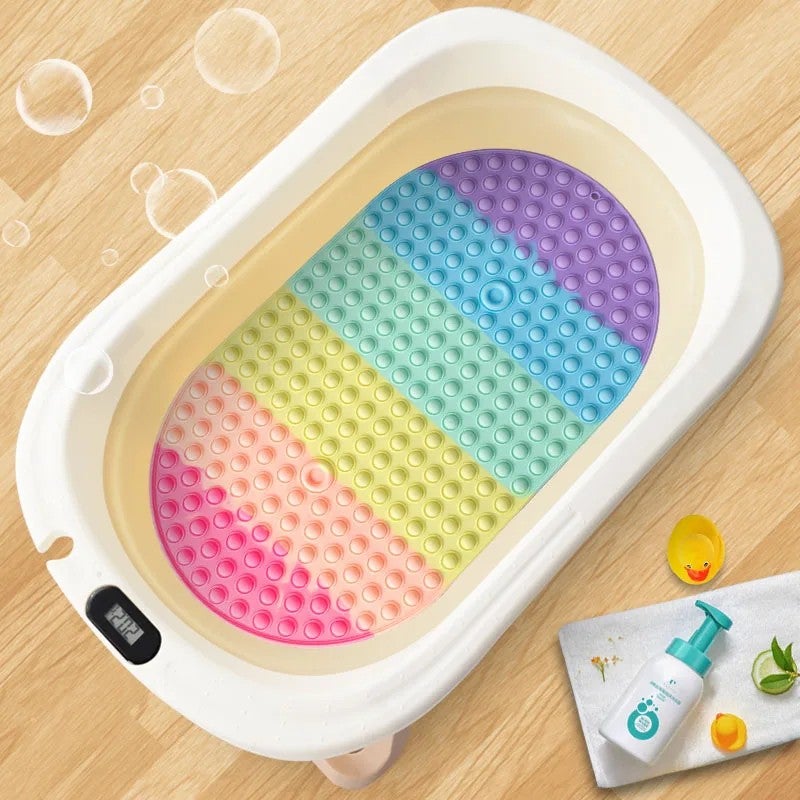 Y&D Cartoon Baby Bath Mat - Machine Washable Non-Slip Toddler Bath Tub Mat with Strong Suction Cups, Mildew Resistant - Image 5