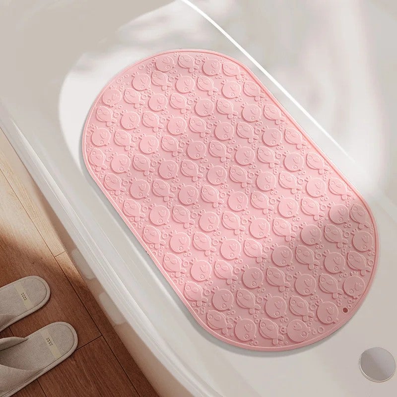 Y&D Cartoon Baby Bath Mat - Machine Washable Non-Slip Toddler Bath Tub Mat with Strong Suction Cups, Mildew Resistant - Image 1