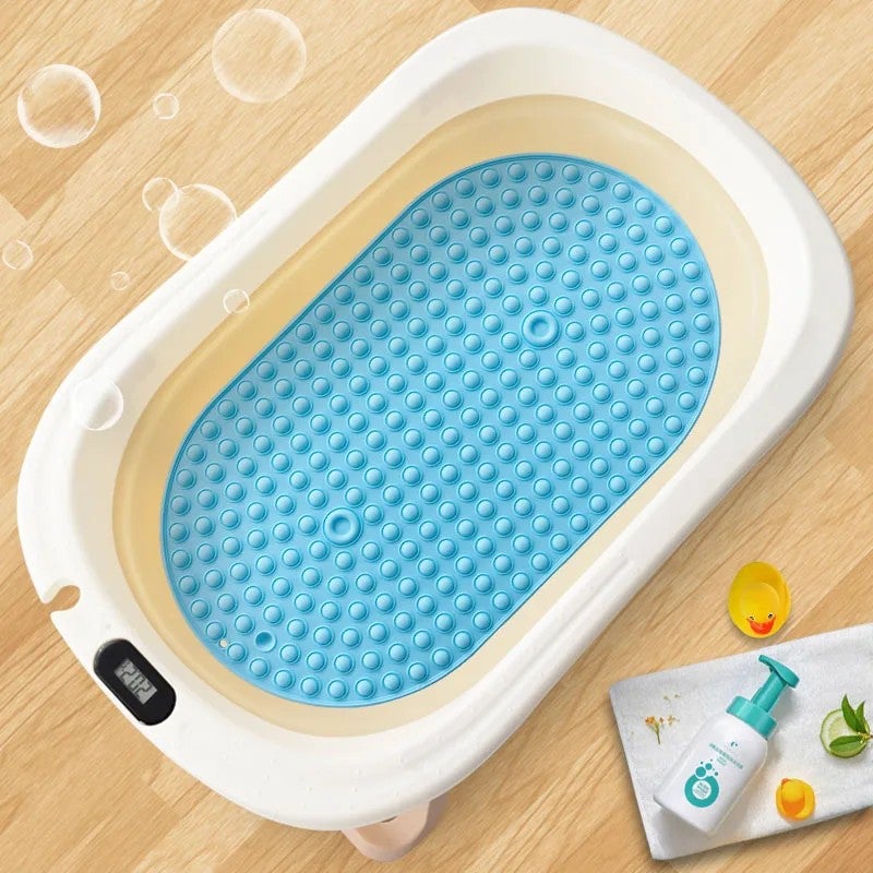 Y&D Cartoon Baby Bath Mat - Machine Washable Non-Slip Toddler Bath Tub Mat with Strong Suction Cups, Mildew Resistant - Image 2