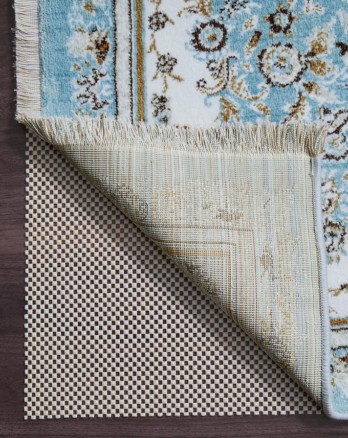 10X14 FT RUG PAD GRIPPER FOR HARDWOOD FLOORS NON SLIP RUG PADS FOR AREA RUGS THICK RUG GRIPPERS FOR TILE FLOORS UNDER CARPET ANTI SKID MAT KEEP YOUR RUGS SAFE AND IN PLACE