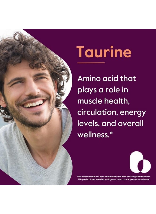 BESTVITE BESTVITE Taurine 1000mg (120 Vegetarian Capsules) - No Stearates - No Fillers - No Flow Agents - Vegan - Non GMO - Gluten Free  - Image 4