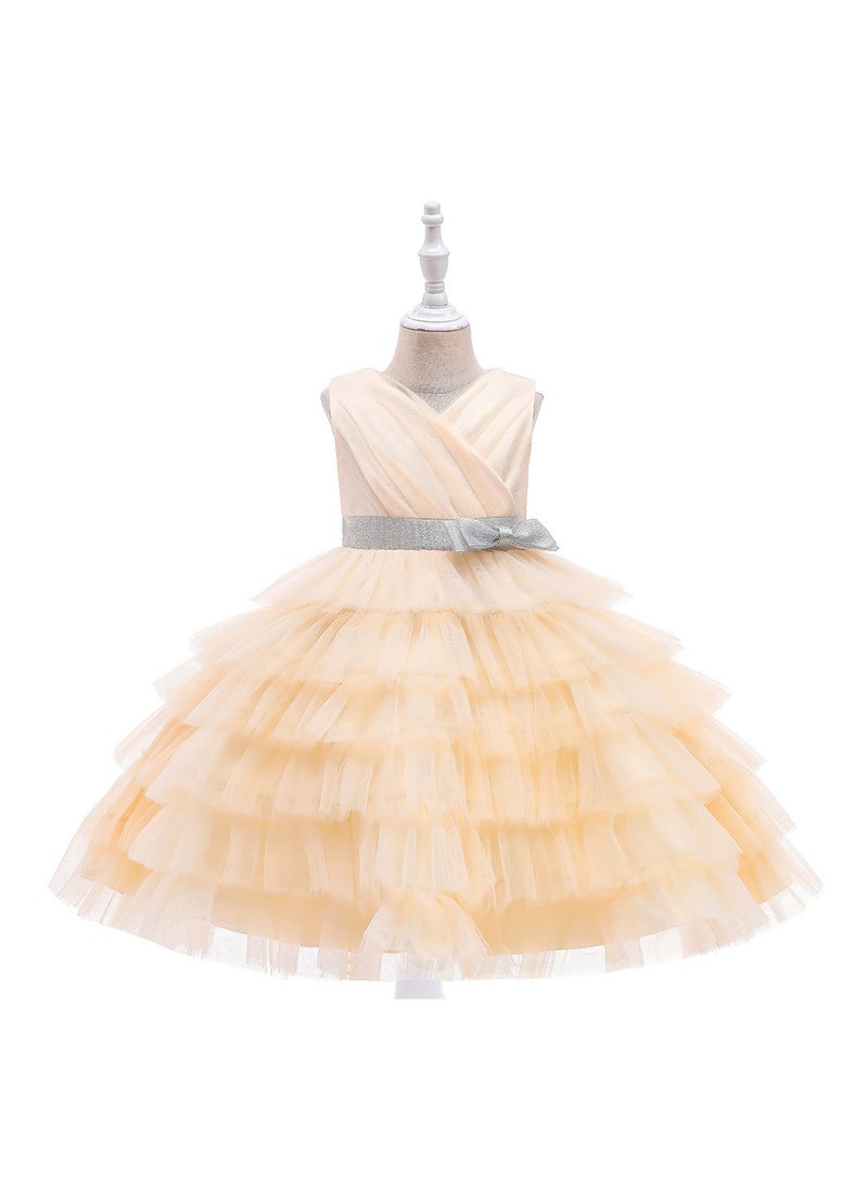 D'Daniela Party Blush  Dress Beige - Image 1