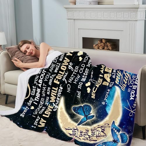 BUUGVIIL Daughter Gifts from Dad, to My Daughter Blanket from Dad, Christmas Birthday for Daughters Flannel Throw Blanket for Bed Sofa 80"x60" - Image 4
