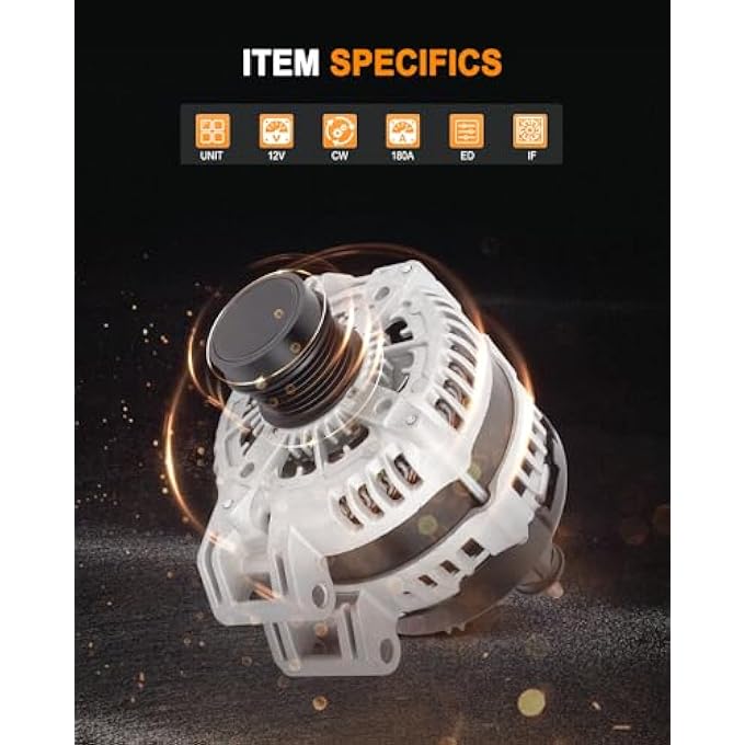 ASAPE 11598 New Alternator Fit for 2011-2018 for Chrysler 300 2011-2018 for Jeep Grand Cherokee - Image 2