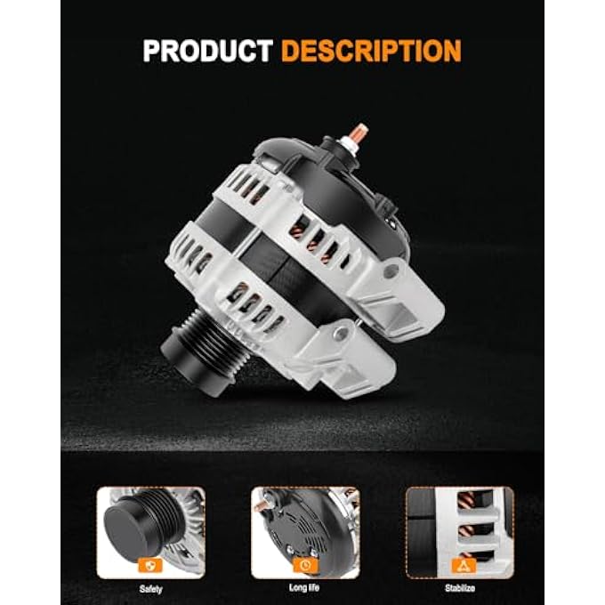 ASAPE 11598 New Alternator Fit for 2011-2018 for Chrysler 300 2011-2018 for Jeep Grand Cherokee - Image 4