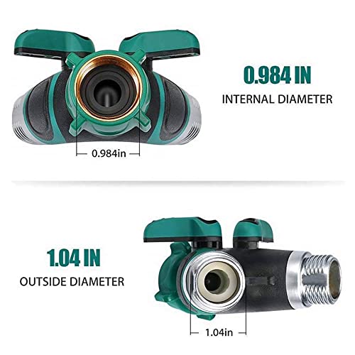 Sanpaint Hose Splitter 2 Way Heavy Duty, Garden Hose Splitter, Water Hose Splitter,Y Connector Garden Hose Adapter, Hose Y Splitter 2 Valves with 2 Extra Rubber Washers - Image 4