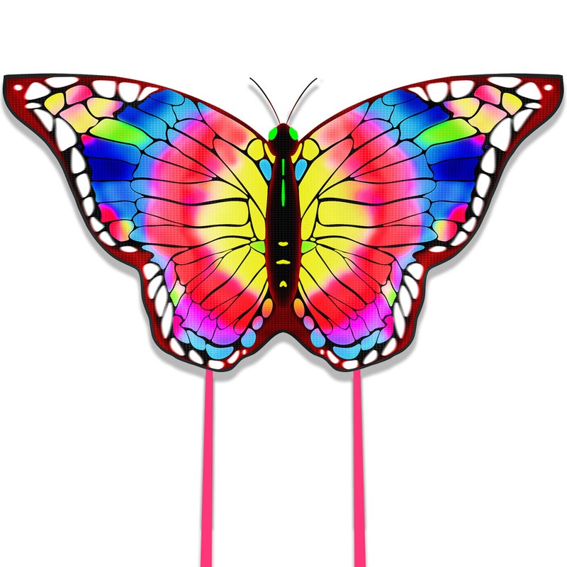 Crogift Butterfly Kite for Kids 48 812 Kid Kites Easy to Fly Colorful Kite for Adults Beginners Beach Park Outdoor Activities Easter Gift for Kid Boys GirlsPurple and Yellow - Image 3
